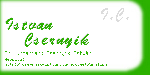 istvan csernyik business card